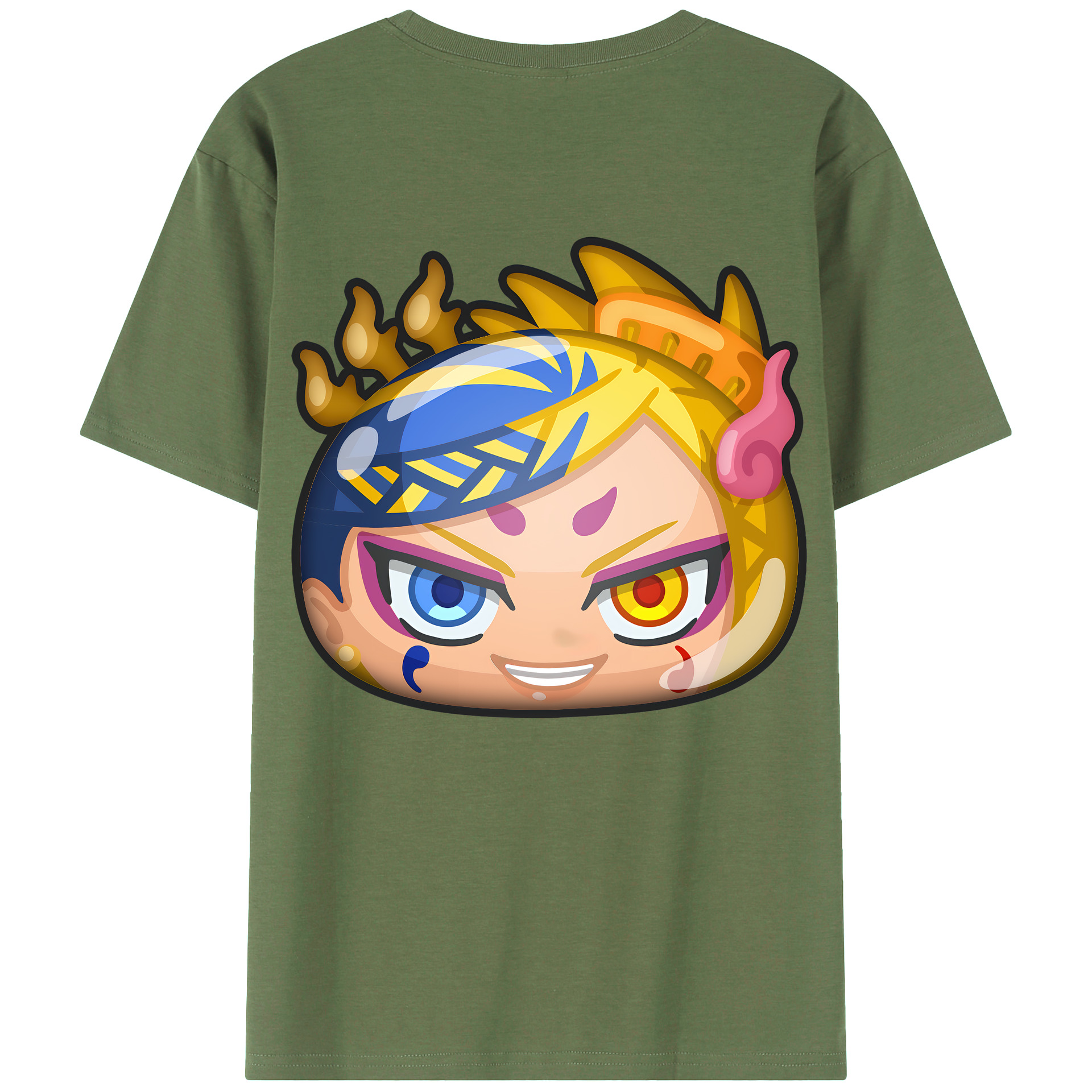 （画像用） 妖怪ウォッチ Yo-kai Watch 綿100％ メンズ半袖Tシャツ（バックプリント） 通気性